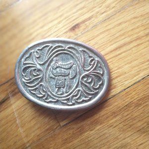 Avon saddle antique silver buckle men's